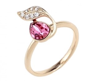 gold ring 17,00mm. gold-plated engagement xuping