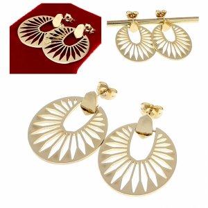 gold plated earrings with exclusive cubic zirconia