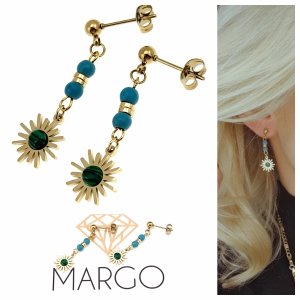 gold earrings made of stainless steel