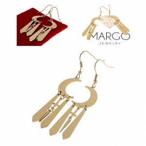 gold earrings made of stainless steel