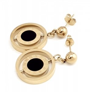 gold earrings made of stainless steel