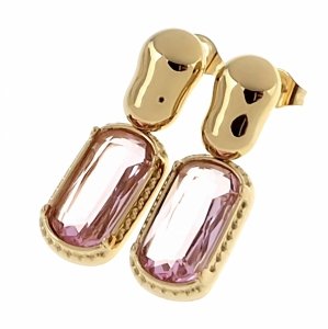 gold earrings made of stainless steel