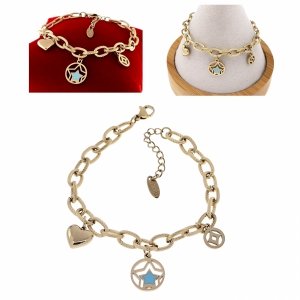 BRACELET GOLD CELEBRITY STAINLESS STEEL