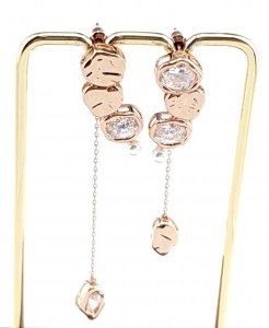 gold plated earrings with exclusive cubic zirconia