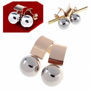 gold plated earrings with exclusive cubic zirconia
