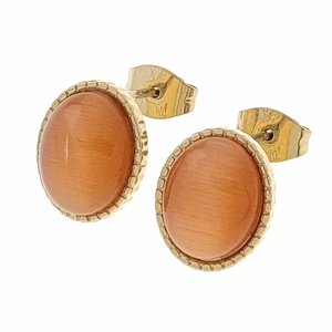 gold earrings made of stainless steel