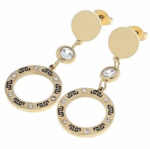 gold earrings made of stainless steel