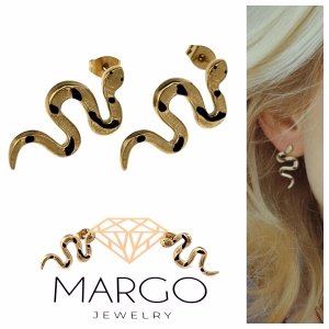 gold earrings made of stainless steel