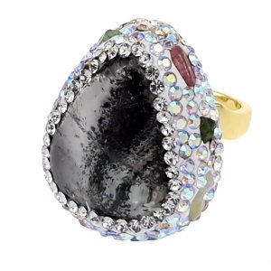 ring 18,30mm gold stainless steel