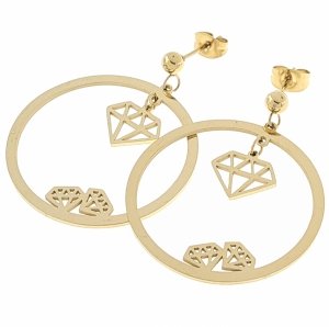 gold earrings made of stainless steel
