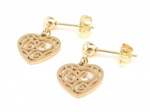 gold earrings made of stainless steel