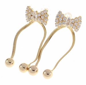 gold plated earrings with exclusive cubic zirconia