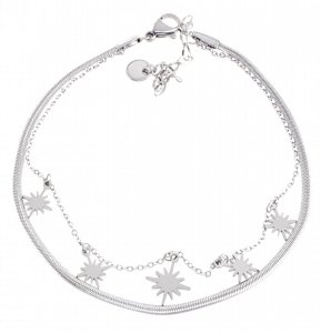 BRACELET, SILVER CELEBRITY STAINLESS STEEL