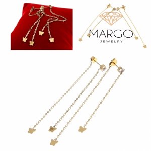 gold earrings made of stainless steel