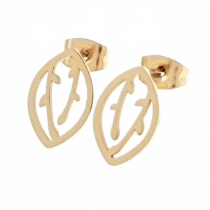 gold earrings made of stainless steel