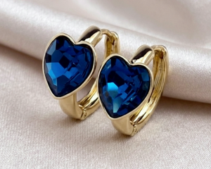 gold plated earrings with exclusive cubic zirconia