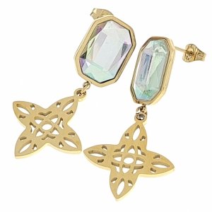 gold earrings made of stainless steel