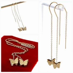 gold earrings made of stainless steel