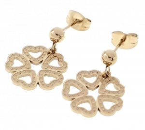 gold earrings made of stainless steel
