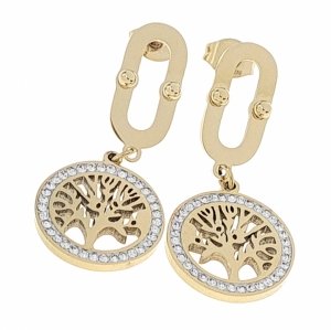 gold earrings made of stainless steel