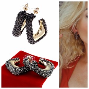 gold plated earrings with exclusive cubic zirconia