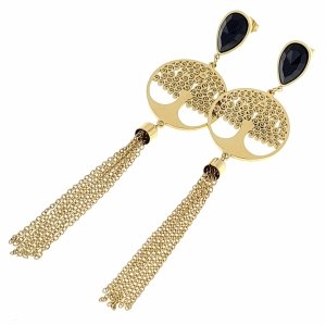 gold earrings made of stainless steel