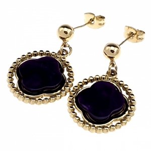 gold earrings made of stainless steel