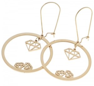 gold earrings made of stainless steel