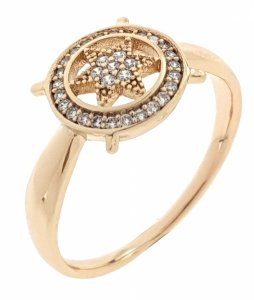 gold ring 17,00mm. gold-plated engagement xuping