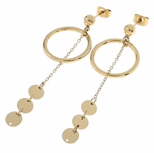 gold earrings made of stainless steel
