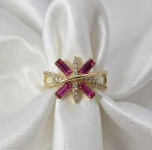 ring 18,30mm gold stainless steel