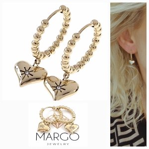 gold earrings made of stainless steel