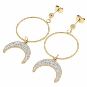 EARRINGS SILVER STAINLESS STEEL CELEBRITY