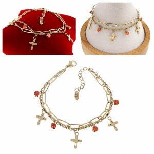 BRACELET GOLD CELEBRITY STAINLESS STEEL