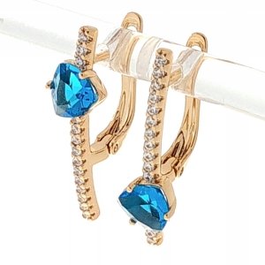 gold plated earrings with exclusive cubic zirconia