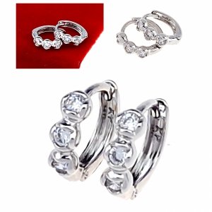 gold plated earrings with exclusive cubic zirconia