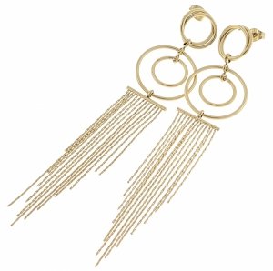 gold earrings made of stainless steel