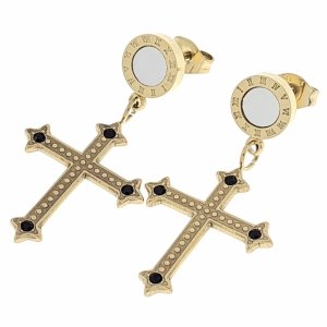 gold earrings made of stainless steel