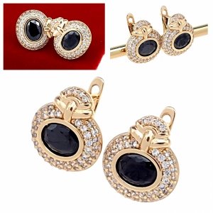 exclusive swarovski gold-plated earrings