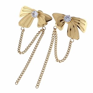 gold earrings made of stainless steel