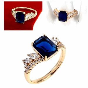 gold ring 18,60mm. gold-plated engagement xuping