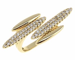 gold ring 17,00mm. gold-plated engagement xuping