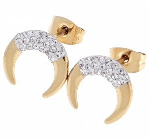 gold earrings made of stainless steel