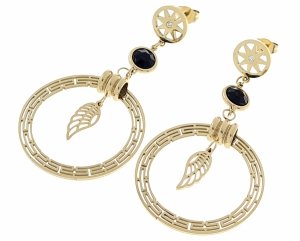 gold earrings made of stainless steel