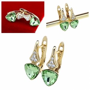 gold plated earrings with exclusive cubic zirconia