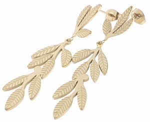 gold earrings made of stainless steel