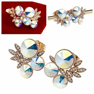 exclusive swarovski gold-plated earrings