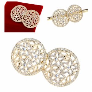 gold plated earrings with exclusive cubic zirconia