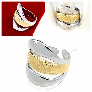 gold ring 17,00mm. gold-plated engagement xuping