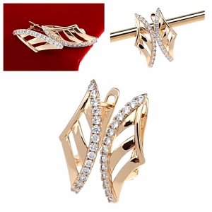 exclusive swarovski gold-plated earrings